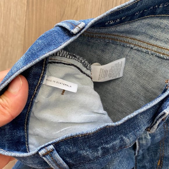 LOFT Blue Distressed "Relaxed Skinny" Jeans - Picture 4 of 14